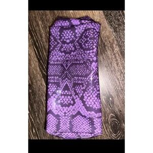 Estee Lauder Purple Black Animal Print Makeup Cosmetic Bag Case